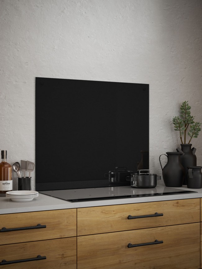 Black Sparkle Self-Adhesive Glass Splashback